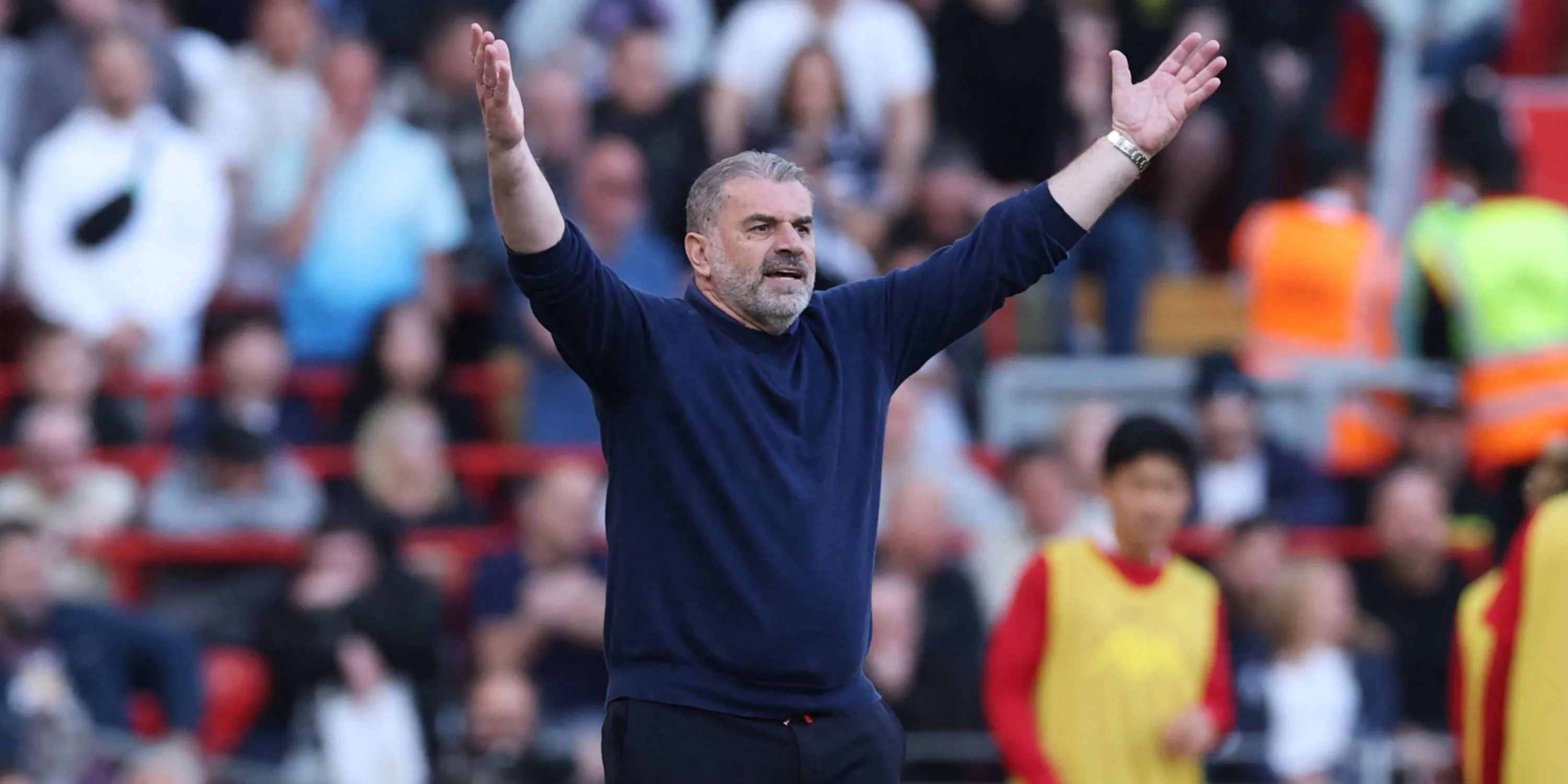 HLV Ange Postecoglou của Tottenham trong một trận đấu Premier League mùa giải này