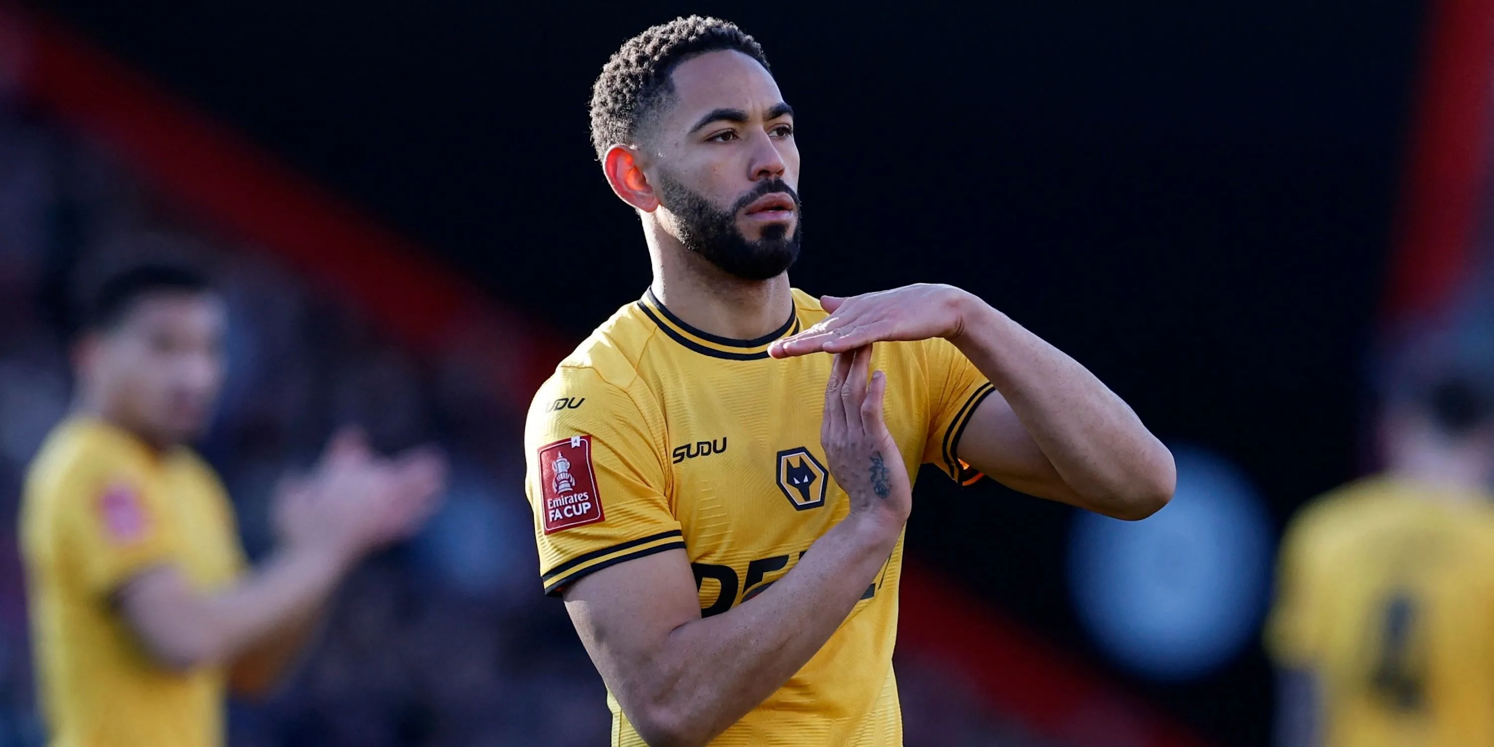 Matheus Cunha ăn mừng bàn thắng trong màu áo Wolves tại Premier League