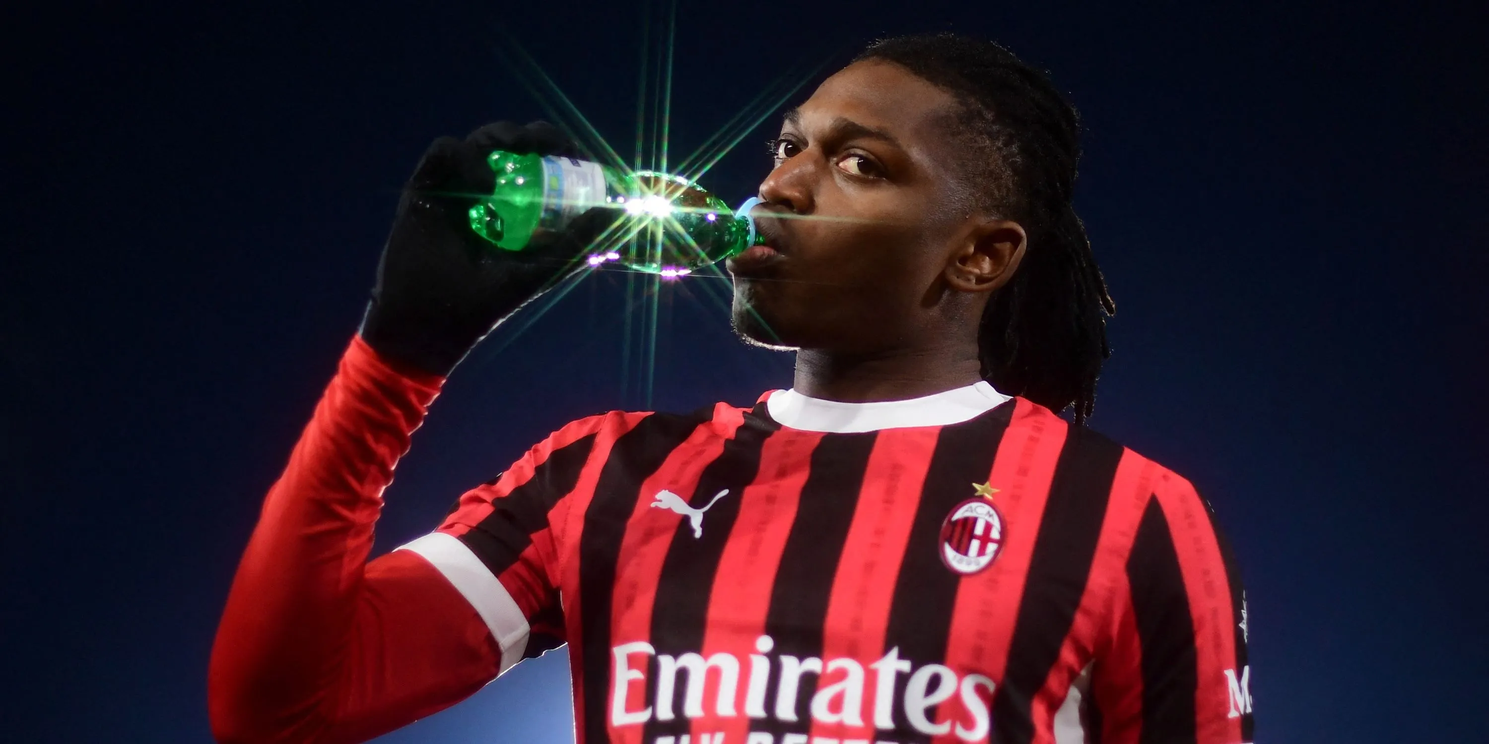 Rafael Leão của AC Milan ăn mừng bàn thắng trong màu áo CLB