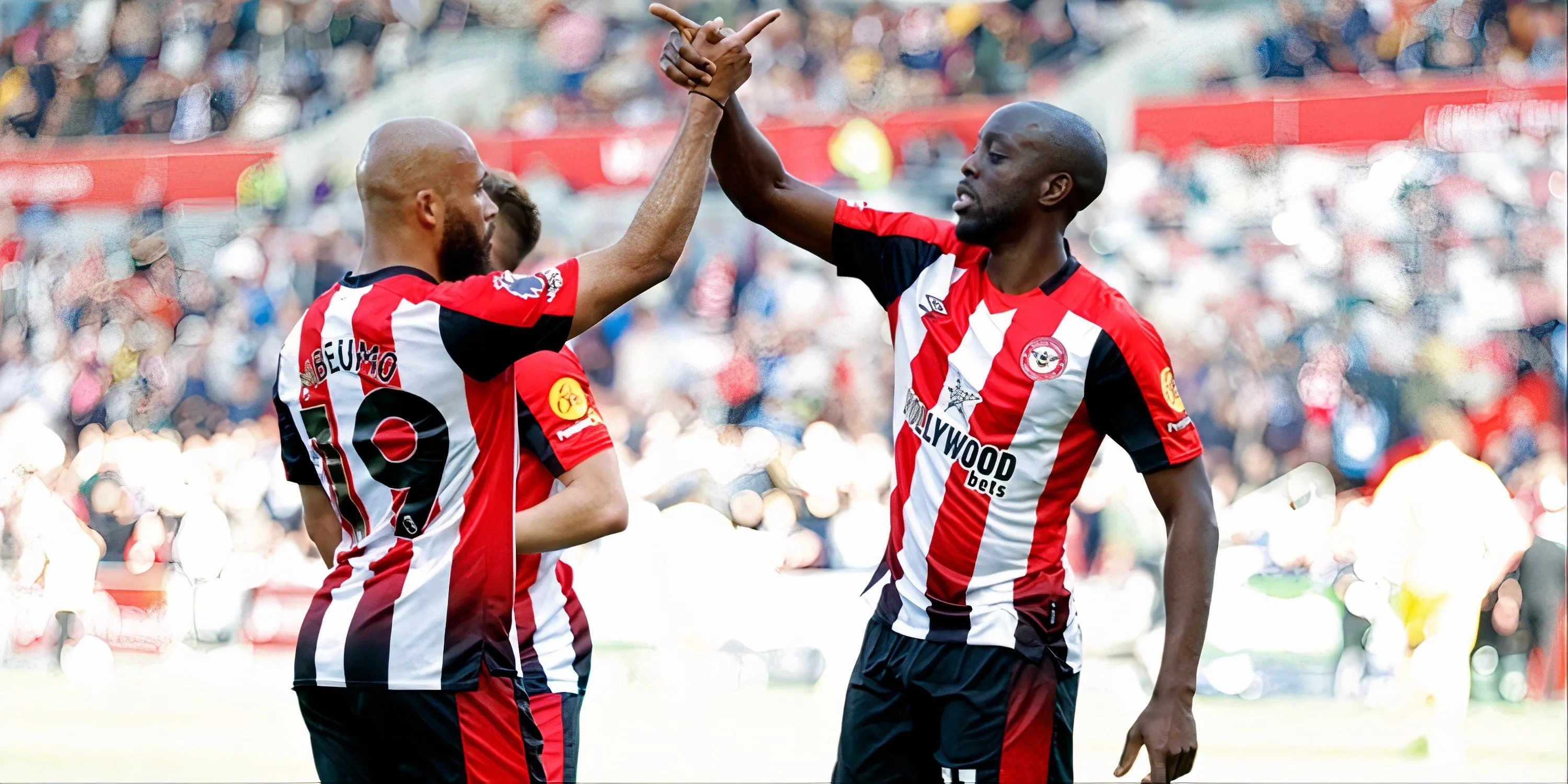 Bryan Mbeumo trong màu áo Brentford, mục tiêu của Man Utd