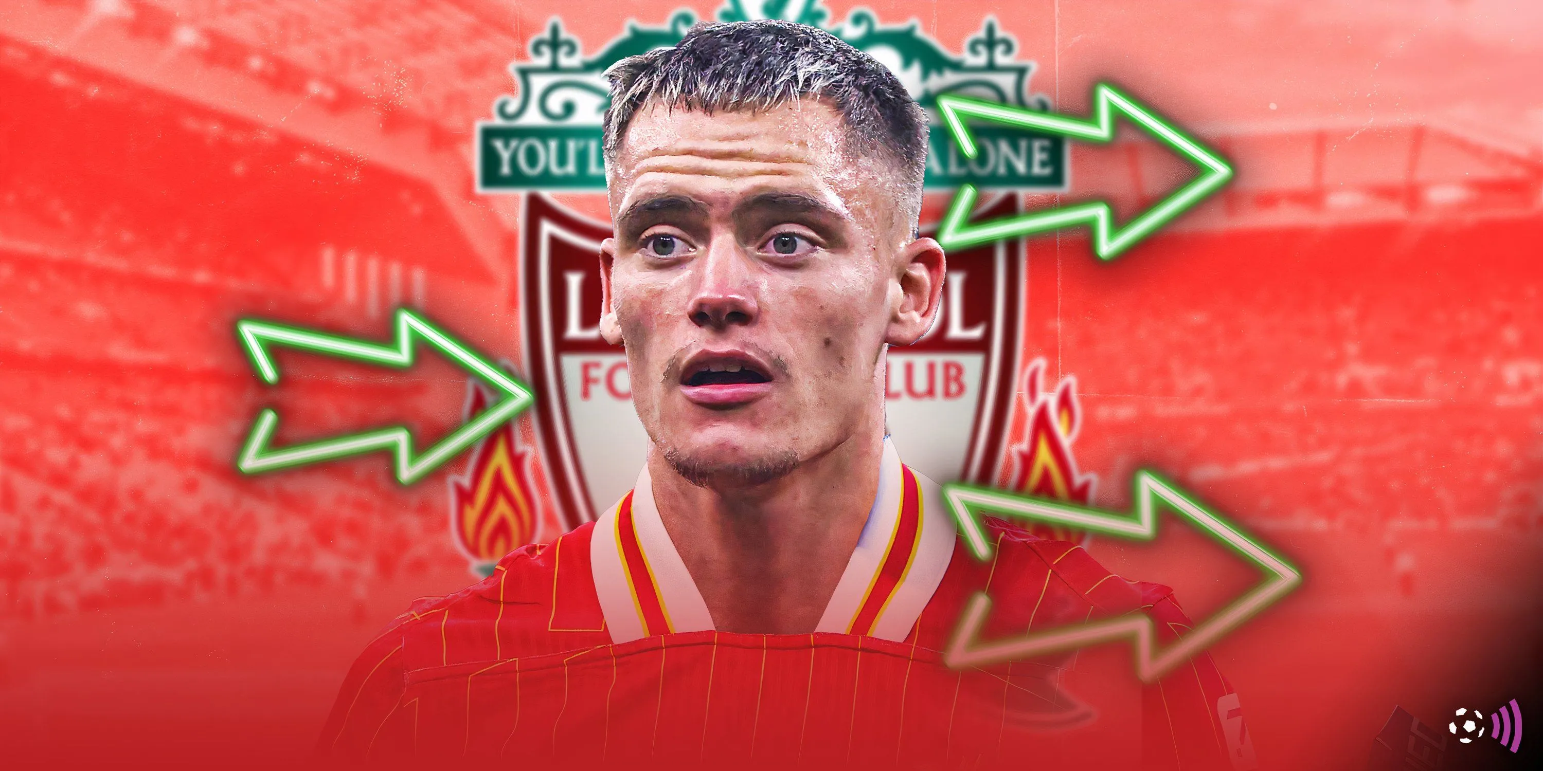 Florian Wirtz trong trang phục Liverpool, hình minh họa cho tin chuyển nhượng