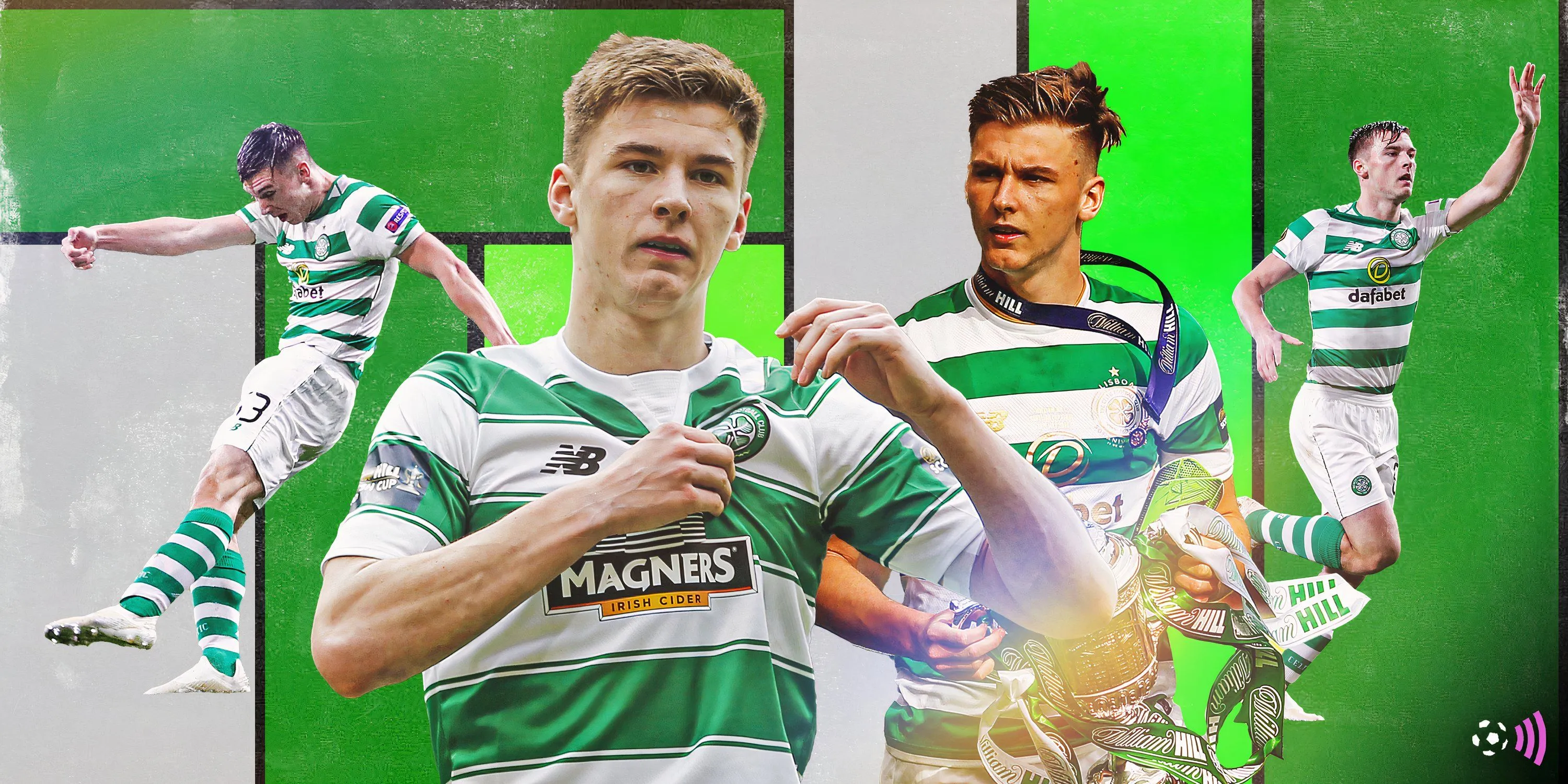 Kieran Tierney trong màu áo Celtic sau khi trở lại