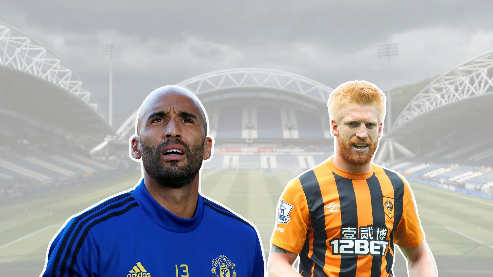 Tân HLV Lee Grant (trái) cùng trợ lý Paul McShane tại sân John Smith's của Huddersfield Town