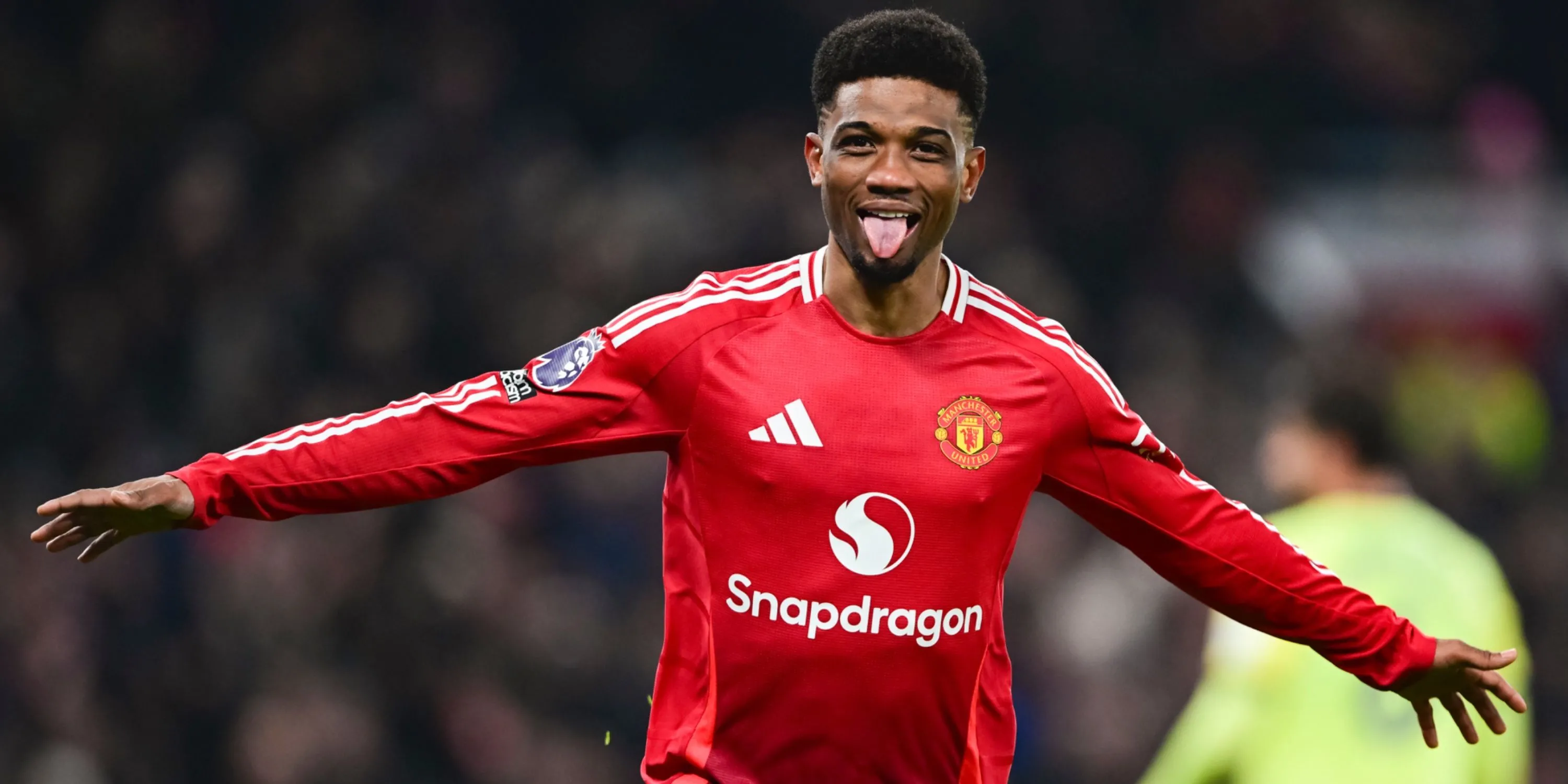 Amad Diallo ăn mừng bàn thắng, tiền đạo trẻ tiềm năng của Manchester United dưới sự dẫn dắt của Ruben Amorim