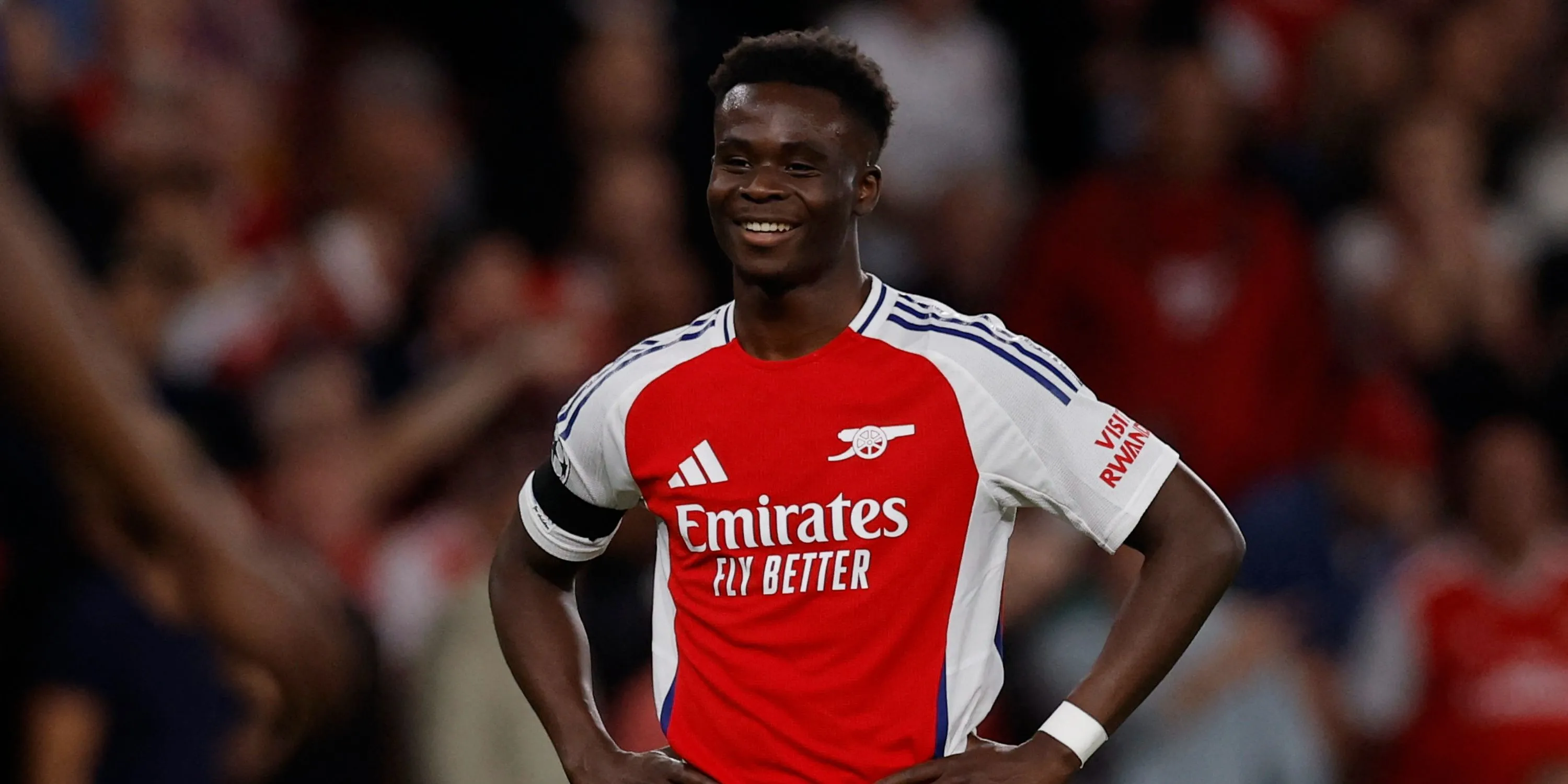 Bukayo Saka trong màu áo Arsenal tại Premier League