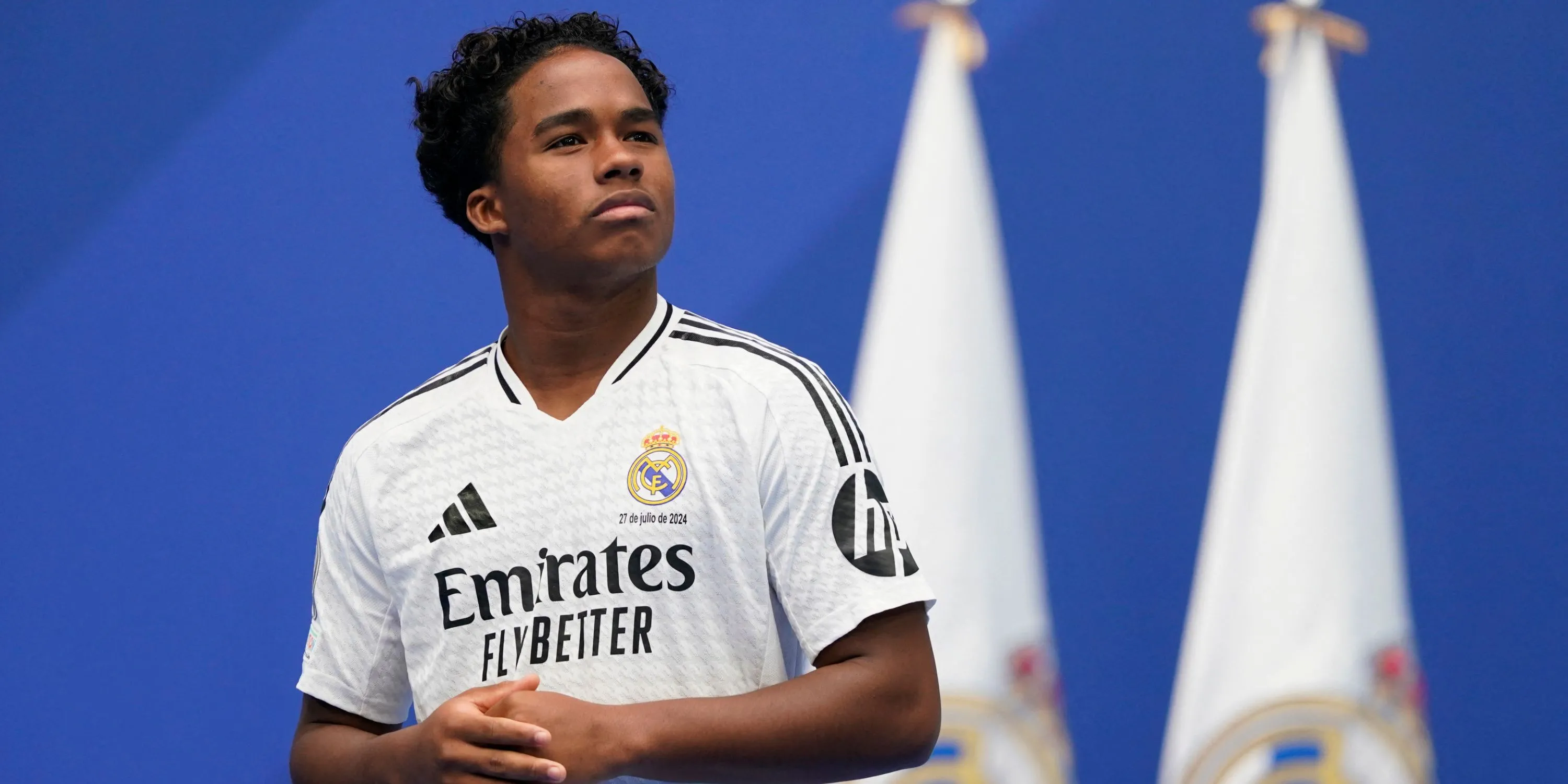 Endrick trong buổi ra mắt Real Madrid, kỳ vọng lớn từ người hâm mộ