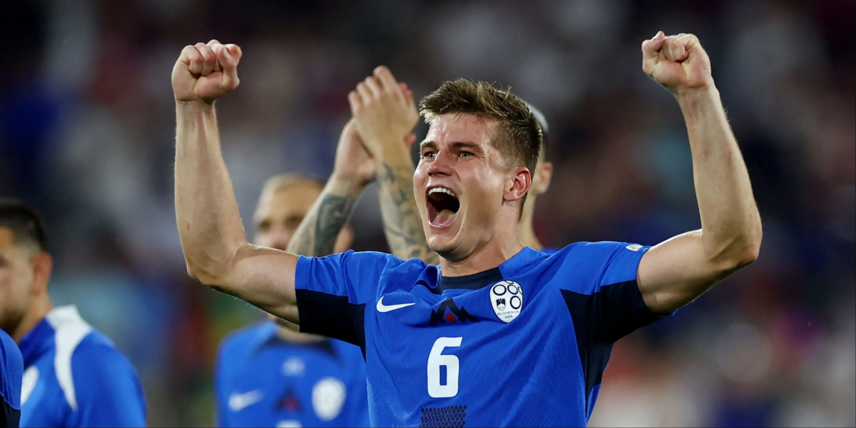 Trung vệ Jaka Bijol trong màu áo đội tuyển Slovenia tại Euro 2024